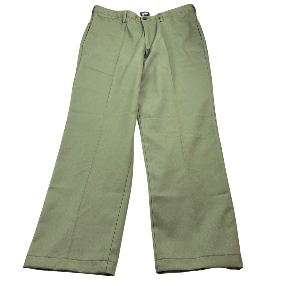 Lands End Men 36 Traditional Fit Chinos Olive Green Cotton Twill Pants Gorpcore